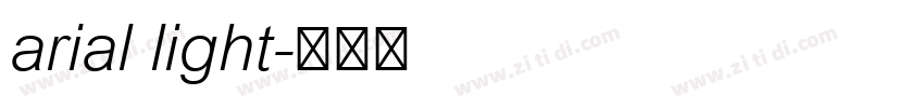 arial light字体转换